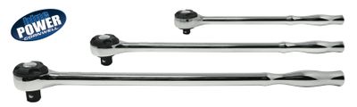 CBPR3LST - 3 Piece bluePOWER® 100-Tooth Long Round-Head Ratchet Set