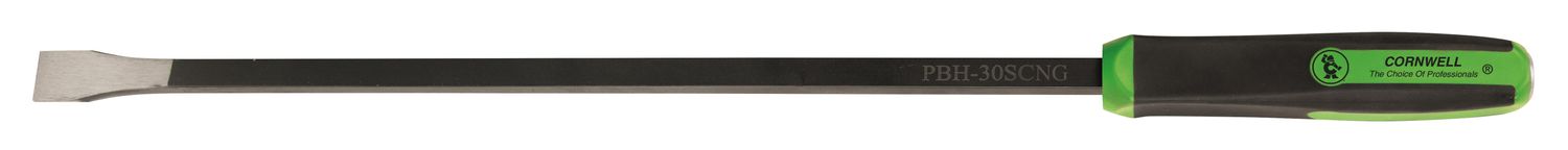 PBH30SCNG - 30" Straight Tip Handled Pry Bar, Neon Green