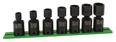 TSUP227RSP - 7 Piece 3/8" Drive SAE Power Universal Socket Set, 6 Point
