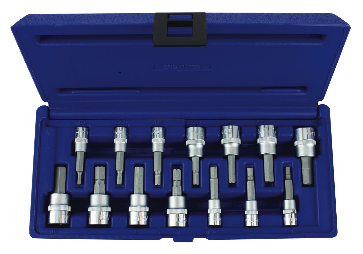 CBS1402S - 14 Piece 1/4” &amp; 3/8” Drive SAE and Metric Hex Bit Socket Set