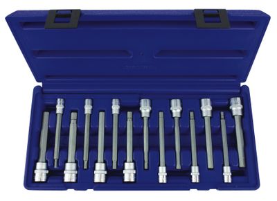 CBS1402SXL - 14 Piece 1/4” &amp; 3/8” Drive Extra Long SAE and Metric Hex Bit Socket Set