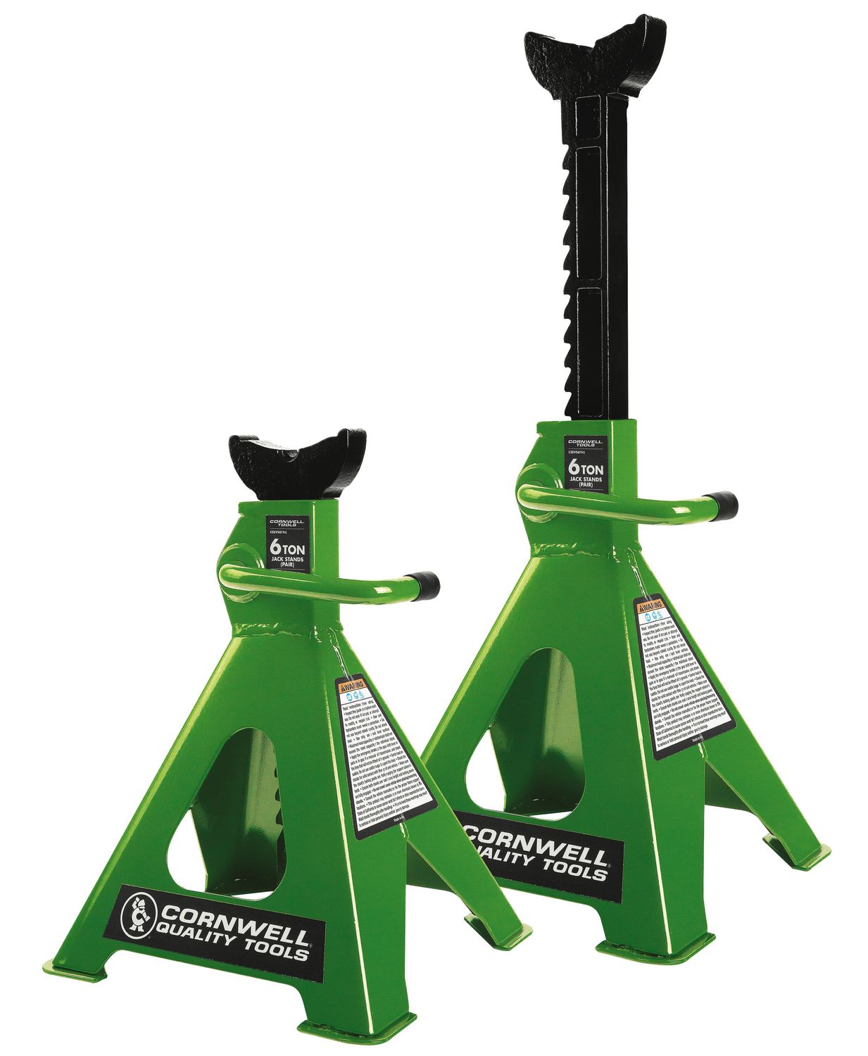 CSEVS6TNG - 6 Ton Vehicle Stands, Neon Green