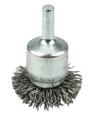 AN10038 - 1-1/2" Circular Flared Crimped Wire End Brush, .020" Steel Fill
