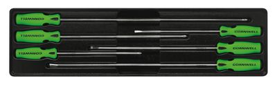 CSD86CSG - 6 Piece Cabinet Screwdriver Set, Green