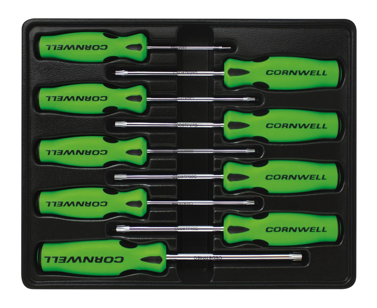 CSD89TPSG - 9 Piece Tamperproof Star Screwdriver Set, Green