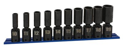 TSMUP2210LSP - 10 Piece 3/8" Drive Metric Deep Power Universal Socket Set, 6 Point