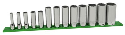 ST2113LSP - 13 Piece 3/8” Drive SAE Deep Socket Set, 12 Point