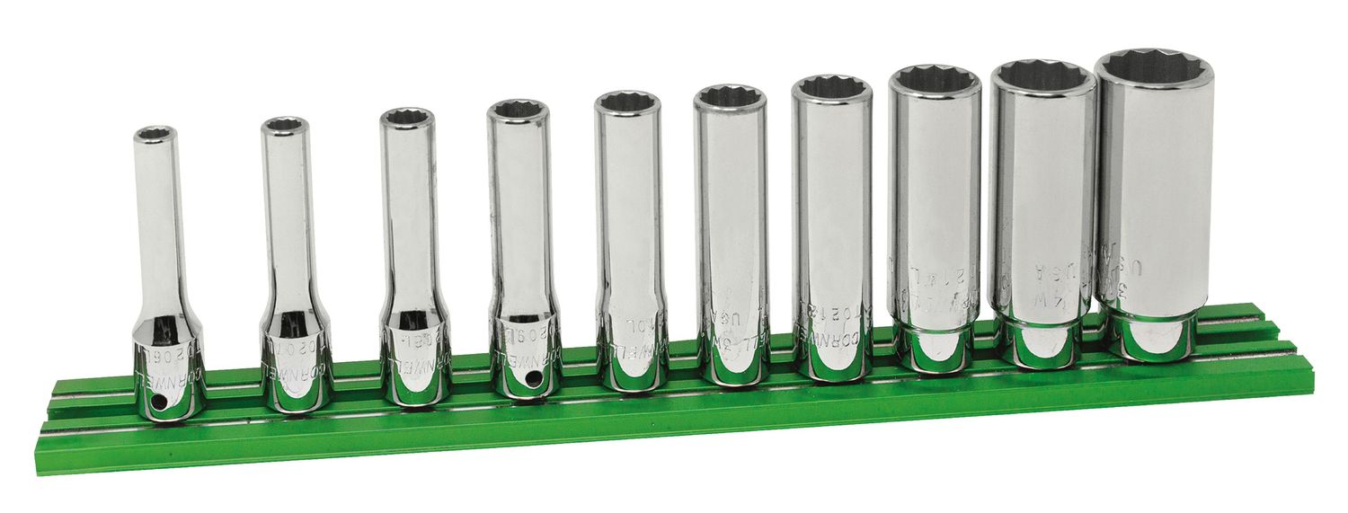 ST0110LSP - 10 Piece 1/4” Drive SAE Deep Socket Set, 12 Point