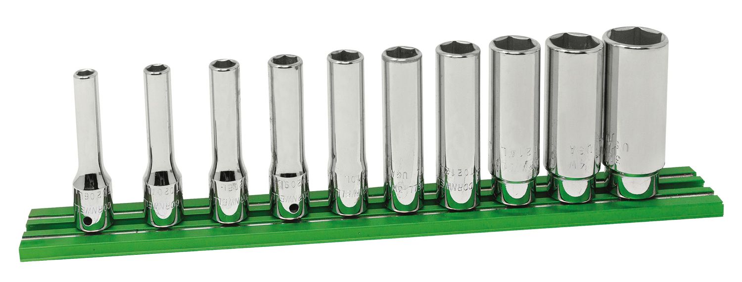 ST0210LSP - 10 Piece 1/4” Drive SAE Deep Socket Set, 6 Point