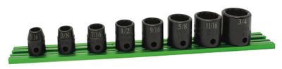 STI218P - 8 Piece 3/8" Drive SAE Power Socket Set, 12 Point