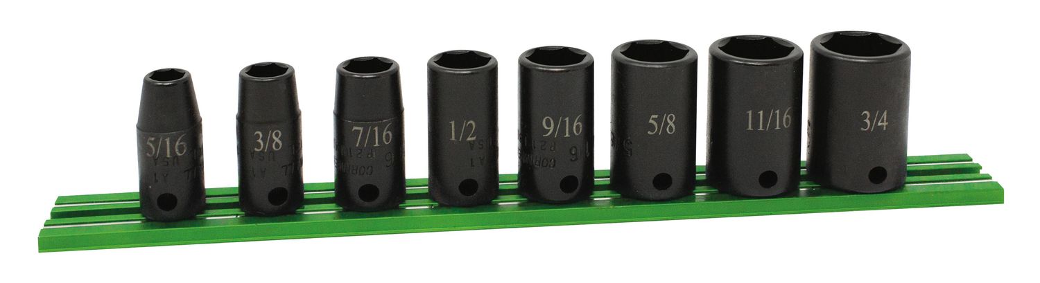 STI228LP - 8 Piece 3/8" Drive SAE Deep Power Socket Set, 6 Point
