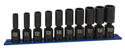 TSMUP2110LSP - 10 Piece 3/8" Drive Metric Deep Power Universal Socket Set, 12 Point