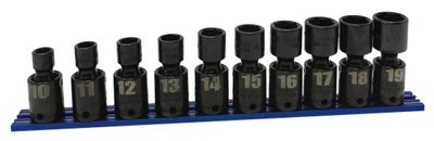 TSMUP2210RSP - 10 Piece 3/8” Drive Metric Power Universal Socket Set, 6 Point
