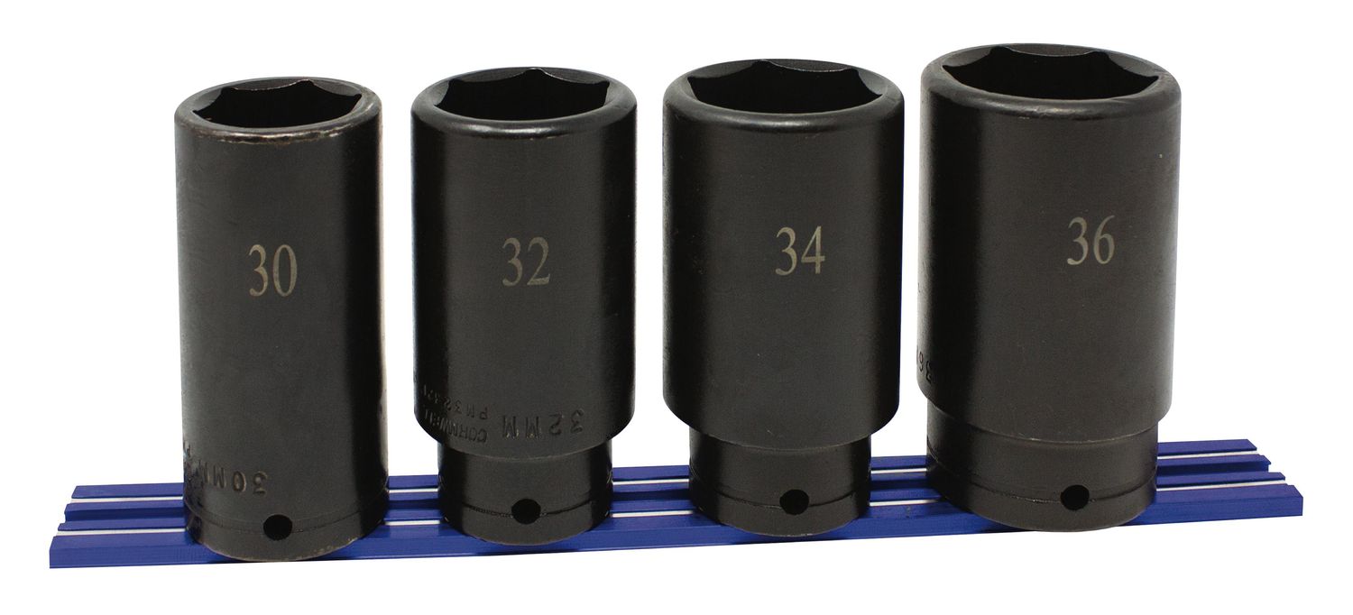 STI324LMSP - 4 Piece 1/2” Drive Metric Deep Power Socket Set, 6 Point