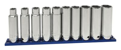 STM3210LSP - 10 Piece 1/2" Drive Metric Deep Socket Set, 6 Point