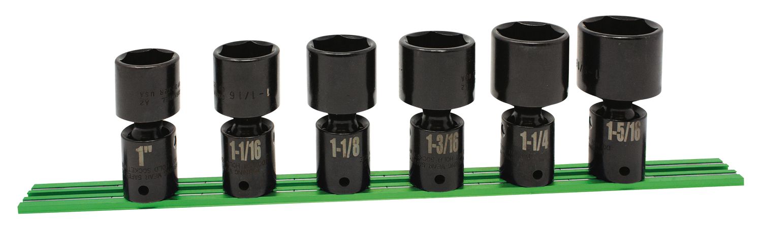 TSUP326RSP - 6 Piece 1/2” Drive SAE Power Universal Socket Set, 6 Point