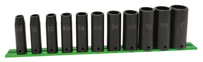 STI3111LSP - 11 Piece 1/2” Drive SAE Deep Power Socket Set, 12 Point
