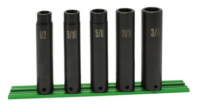 STI325XLSP - 5 Piece 1/2” Drive SAE Extra Deep Power Socket Set, 6 Point