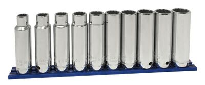 STM3110LSP - 10 Piece 1/2” Drive Metric Deep Socket Set, 12 Point