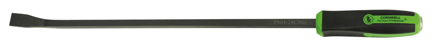 PBH24CNG - 24" Bent Tip Handled Pry Bar, Neon Green