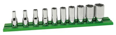 ST0210MLSP - 10 Piece 1/4" Drive SAE Mid-Length Socket Set, 6 pt.