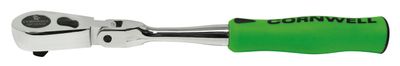 TRF72HNGB - 1/4" Drive 8" Flex-Head 72-Tooth Handled Ratchet, Green