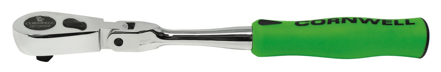 TRF72HNGB - 1/4" Drive 8" Flex-Head 72-Tooth Handled Ratchet, Green