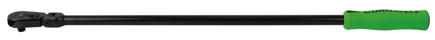 SRFB76LHNGB - 1/2" Drive 27" Cornwell Classic™ Flex-Head 30-Tooth Industrial Finish Handled Ratchet, Green