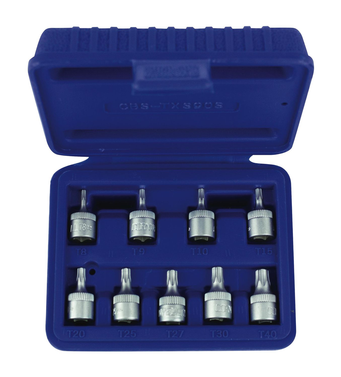 CBSTXS90S - 9 Piece 1/4" Drive Stubby Star Bit Socket Set