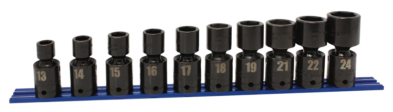 TSMUP3210RSP - 10 Piece 1/2" Drive Metric Power Universal Socket Set, 6 Point