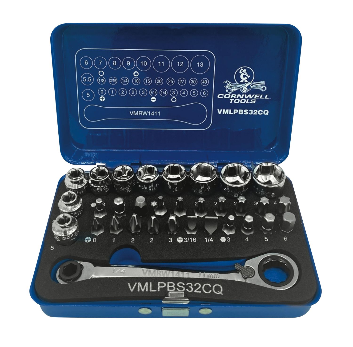 VMLPBS32CQ - 32 Piece Low Profile Socket and Bit Set