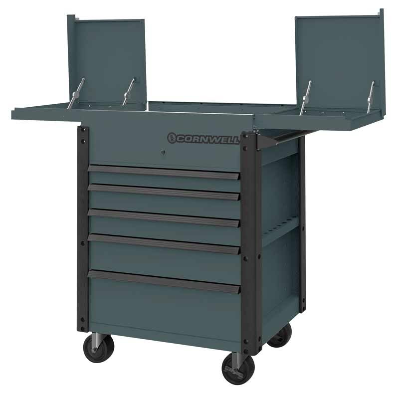 CTBS355KF - 35" 5-Drawer Sliding Top Cart, Graphite