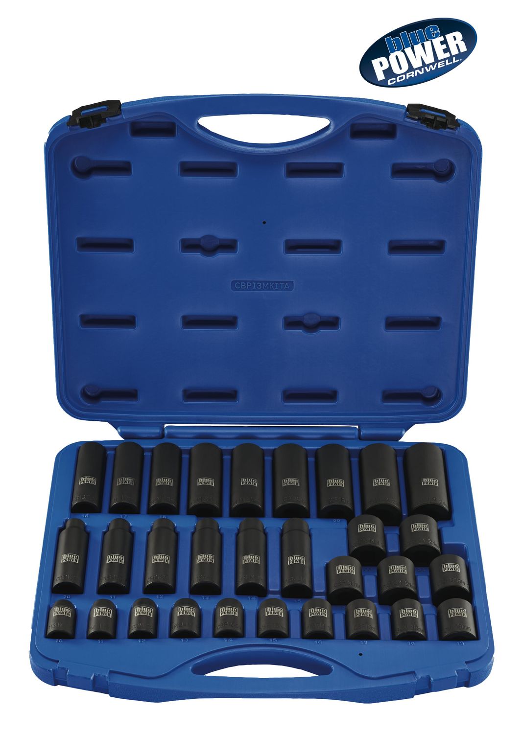 CBPI3MKITA - 30 Piece 1/2” Drive bluePOWER® Metric Power Socket Set, 6 Point