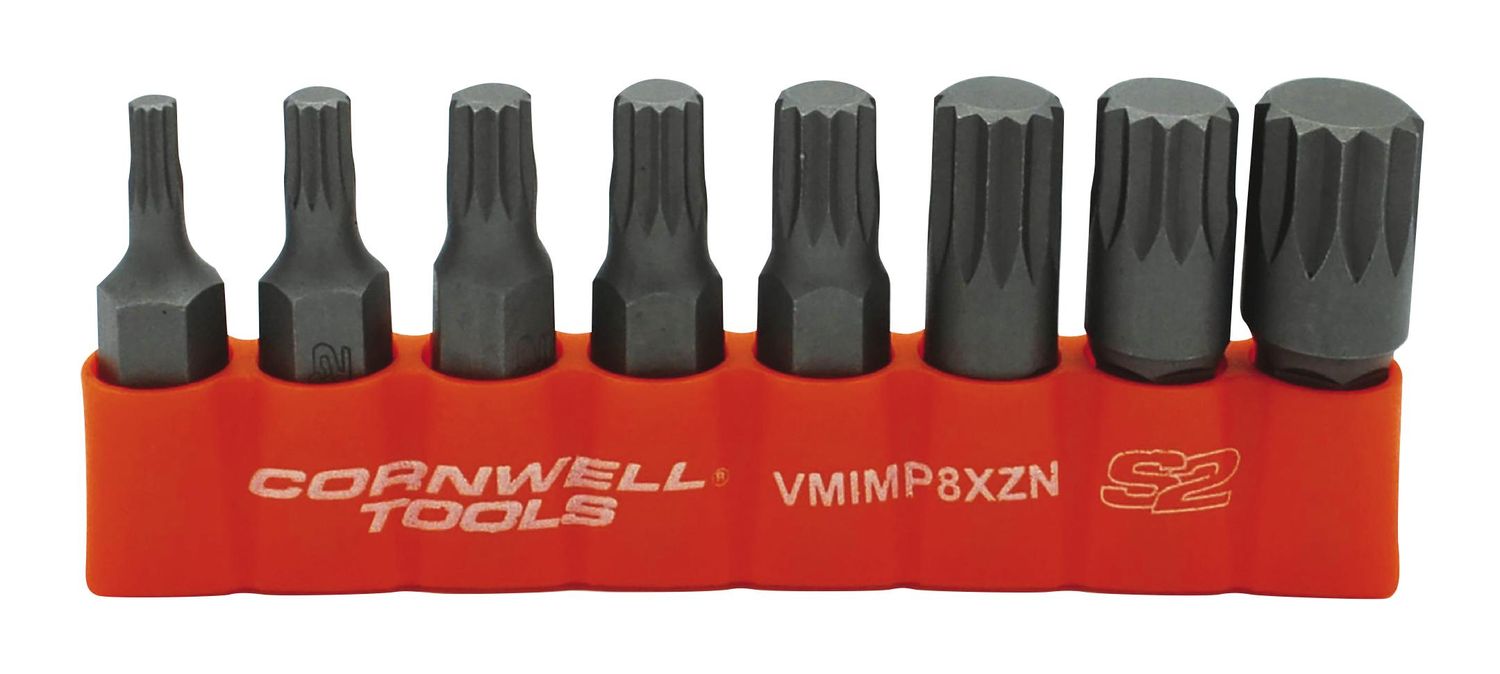 VMIMP8XZN - 8 Piece 5/16" Drive Triple Square Impact Bit Set