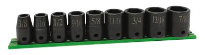 STI329P - 9 Piece 1/2" Drive SAE Power Socket Set, 6 Point