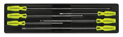 CSD86CSY - 6 Piece Cabinet Screwdriver Set, Yellow