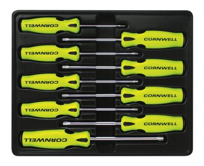 CSD89TPSY - 9 Piece Tamperproof Star Screwdriver Set, Yellow