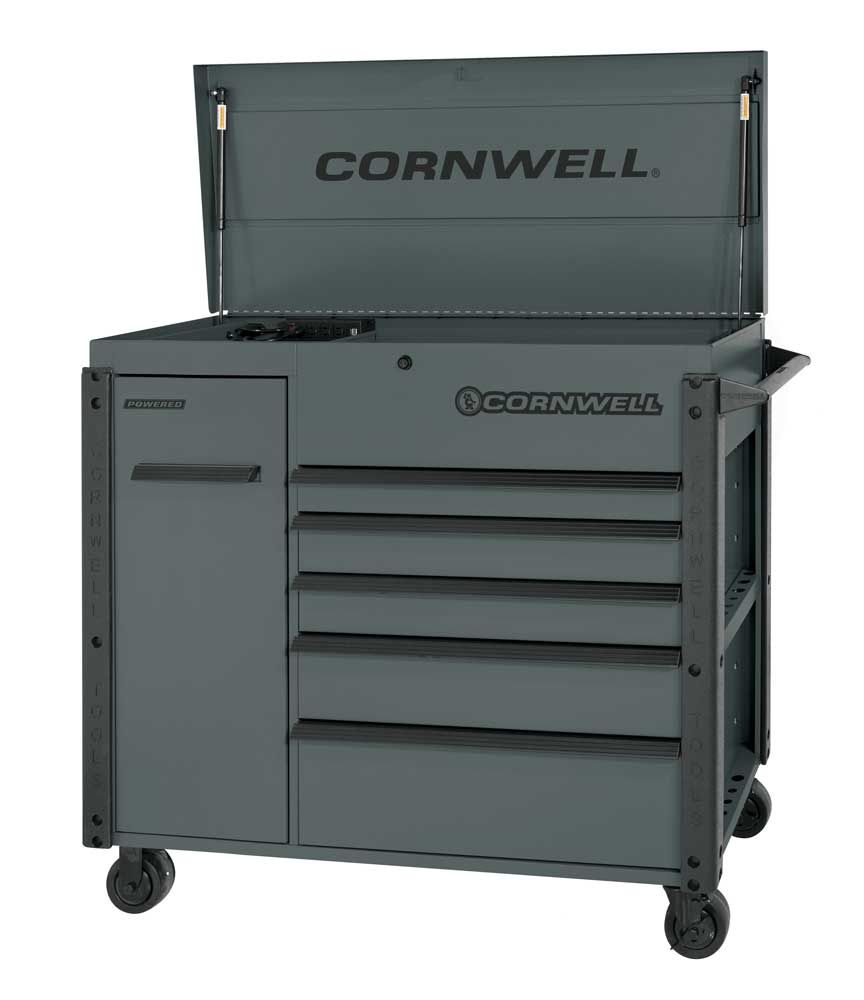 CTBF496KF - 49" 6-Drawer XL Power Cart, Graphite