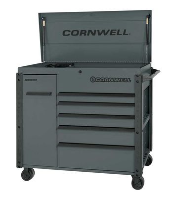 CTBF496KF - 49" 6-Drawer XL Power Cart, Graphite