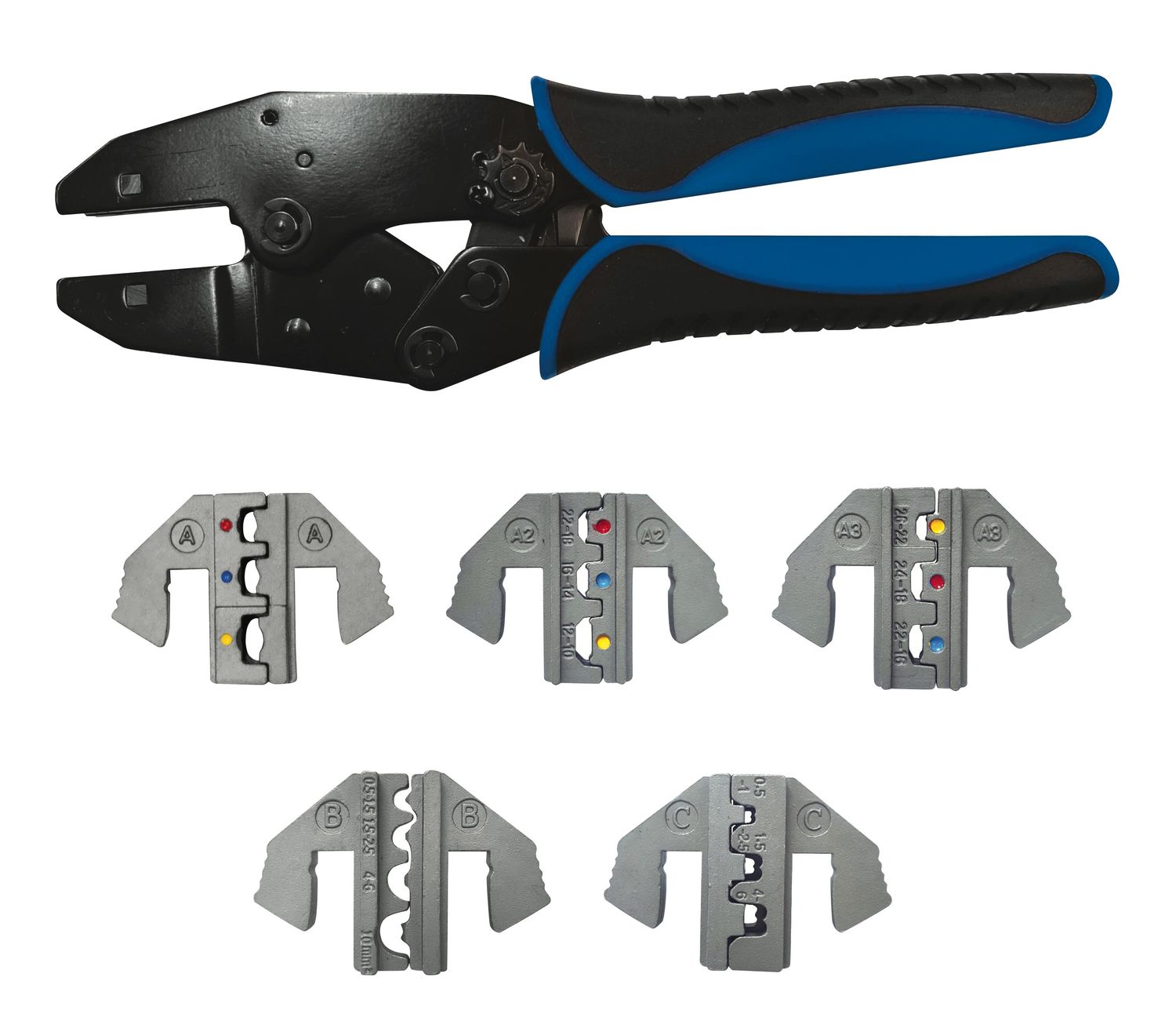 CTGQRC6 - 6 Piece Quick-Change Ratcheting Crimper Set