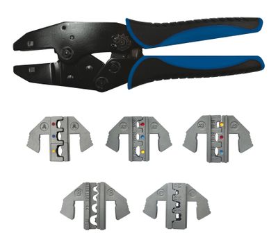 CTGQRC6 - 6 Piece Quick-Change Ratcheting Crimper Set