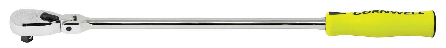 JRZF12XLY - 3/8" Drive 18" Flex-Head 120-Tooth Handled Ratchet, Yellow