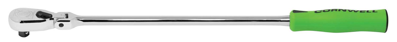 JRZF12XLG - 3/8" Drive 18" Flex-Head 120-Tooth Handled Ratchet, Green