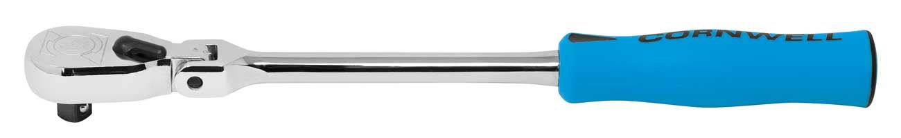 JRZF12LB - 3/8" Drive 13" Flex-Head 120-Tooth Handled Ratchet, Blue