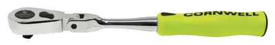TRF72HY - 1/4" Drive 8" Flex-Head 72-Tooth Handled Ratchet, Yellow