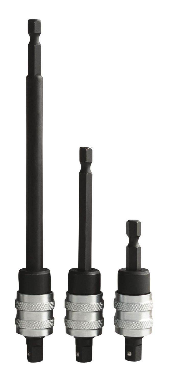 CBP31HEIAS - 3 Piece Cornwell® bluePOWER® Locking Impact Adapter Set (1/4" Hex to 1/4" Square)