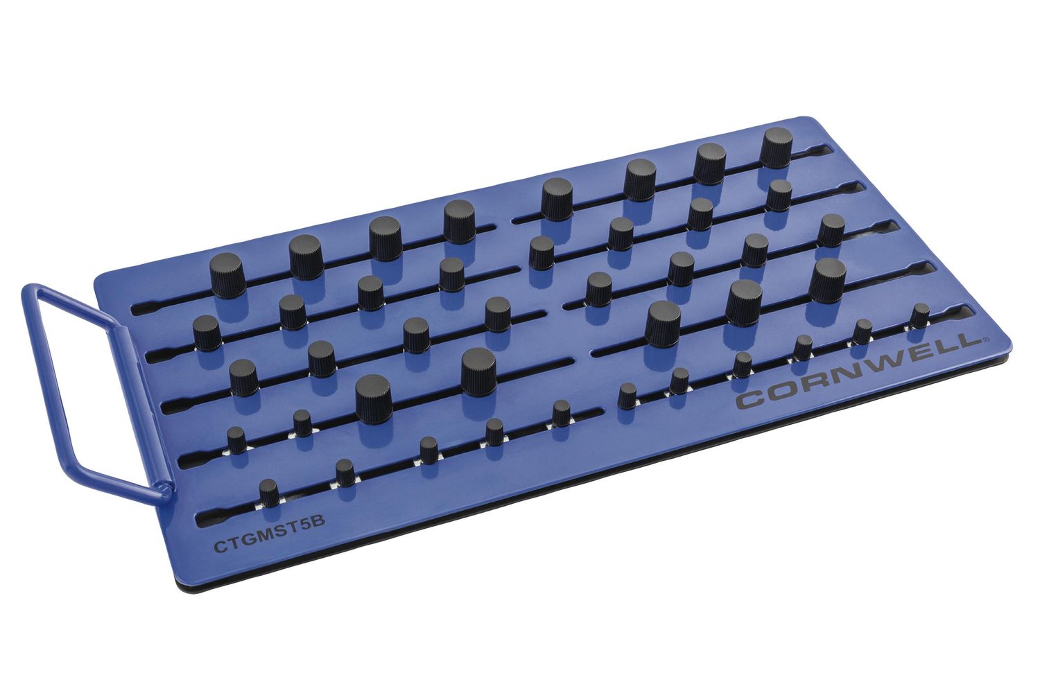CTGMST5B - 1/4", 3/8" &amp; 1/2" Drive Magnetic Socket Tray - Blue