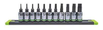 GE11ASSHSRPT - 11 Piece 1/4'' Drive Short SAE RPT Hex Driver Set