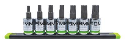 GE7BSMHSRPT - 7 Piece 3/8'' Drive Short Metric RPT Hex Driver Set