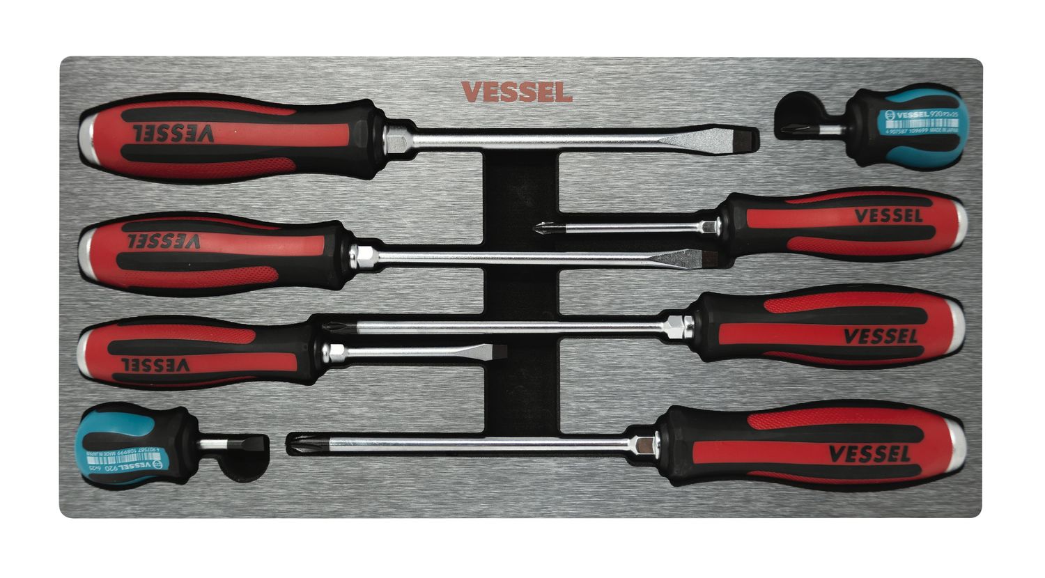 VES9308EVA - 8 Piece MEGADORA™ JAWSFIT Tang-Thru Screwdriver Set